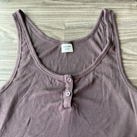 Aritzia Sunday Best Kara Crop Tank Brown XS - Picture 4 of 6